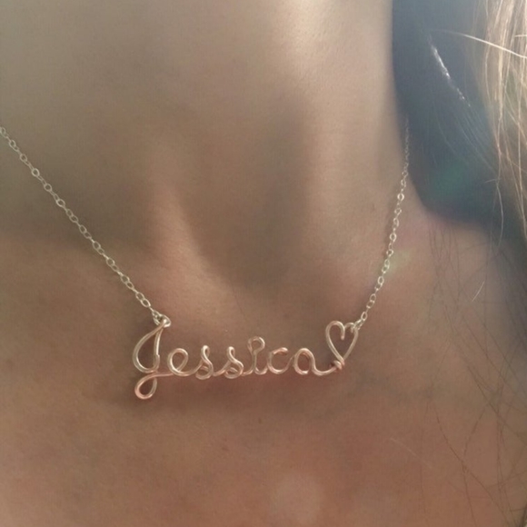 handmade Jewelry - 🆕 Custom Name 😍 Necklace - Unique Wire Jewelry